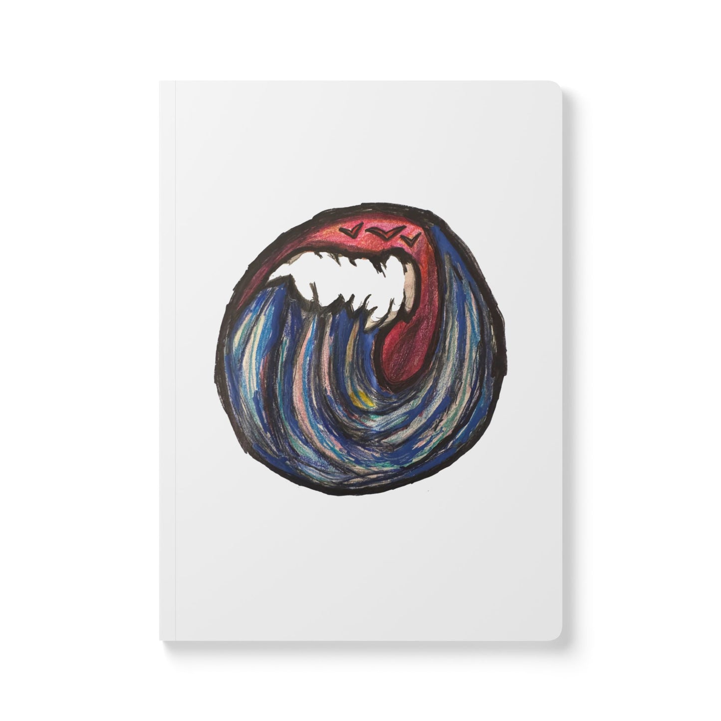 Sailor Beware Red Sky Ocean Wave Journal