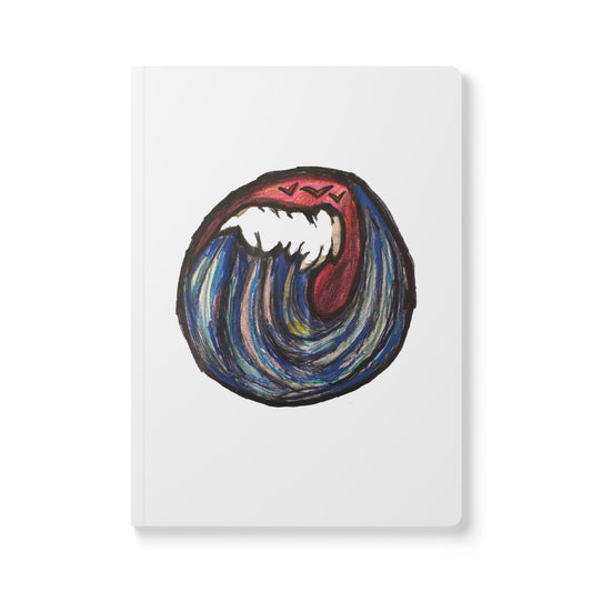 Sailor Beware Red Sky Ocean Wave Journal