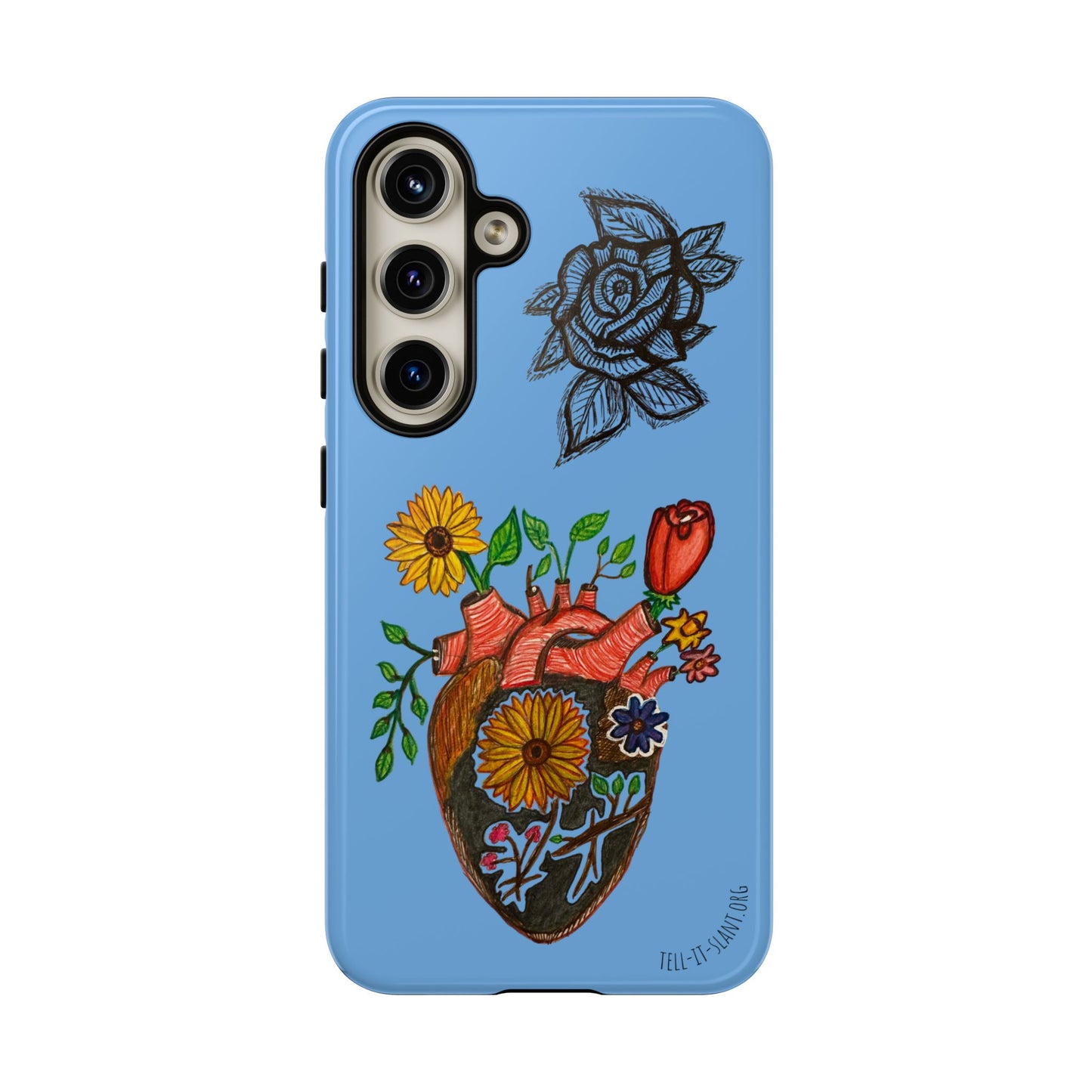 CUSTOMIZABLE Floral Heart & Rose Phone Case Design (Available for many devices)