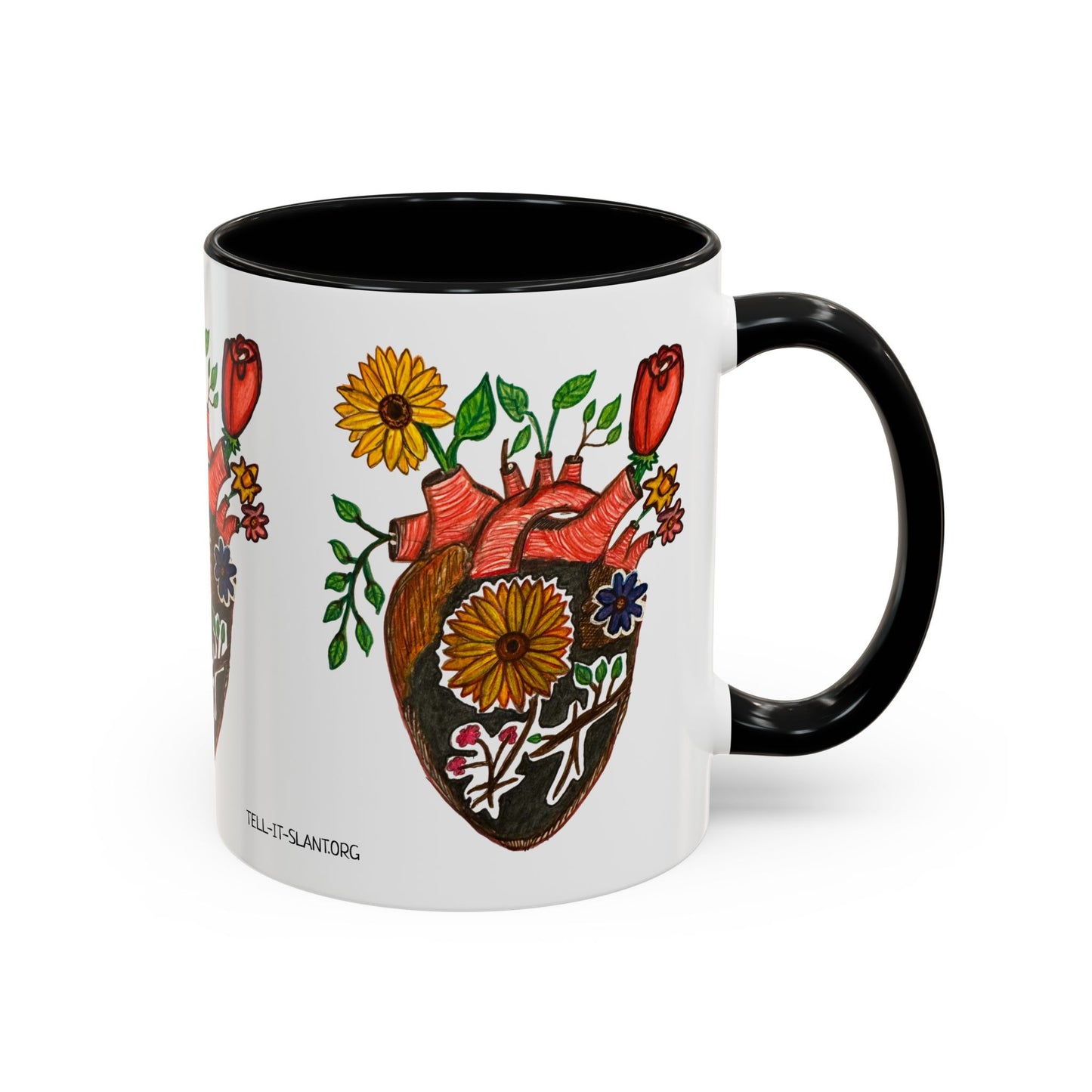 Heartfelt Floral Coffee Mug