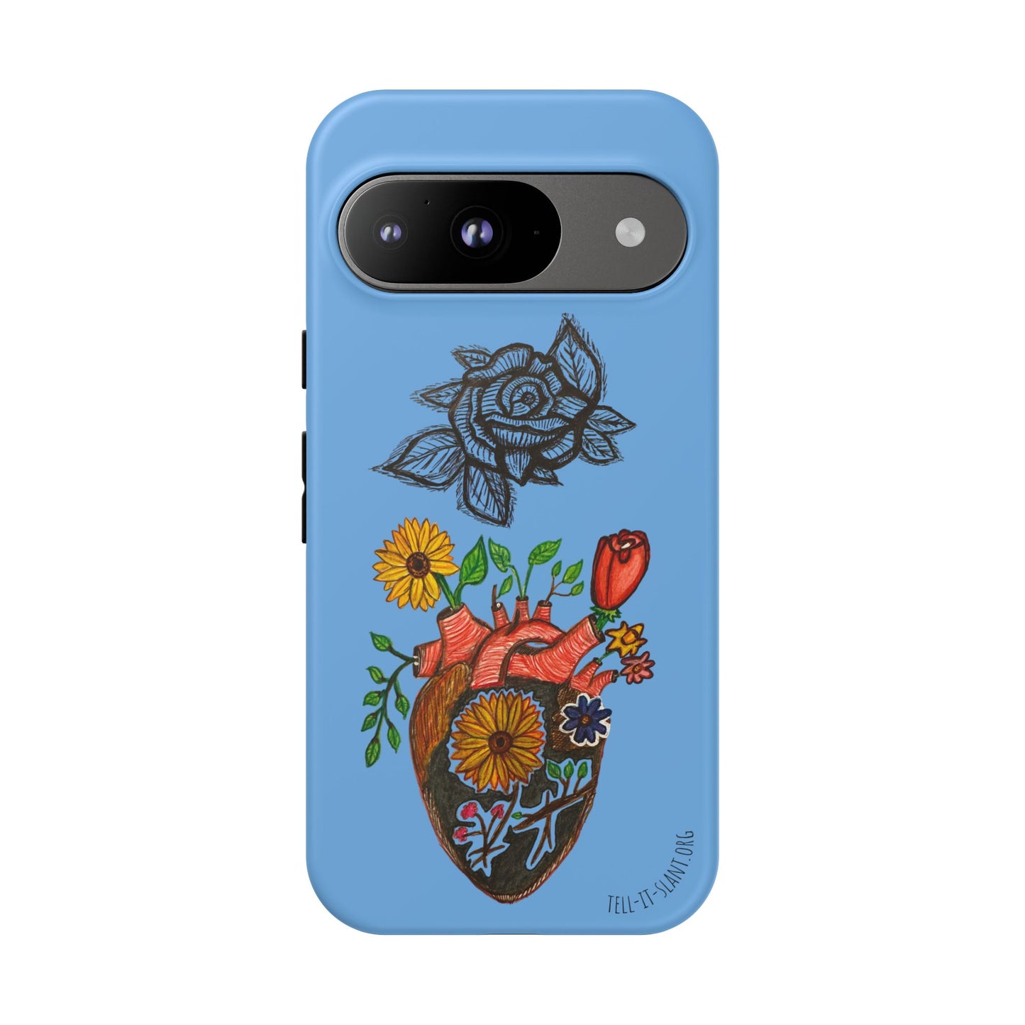 CUSTOMIZABLE Floral Heart & Rose Phone Case Design (Available for many devices)