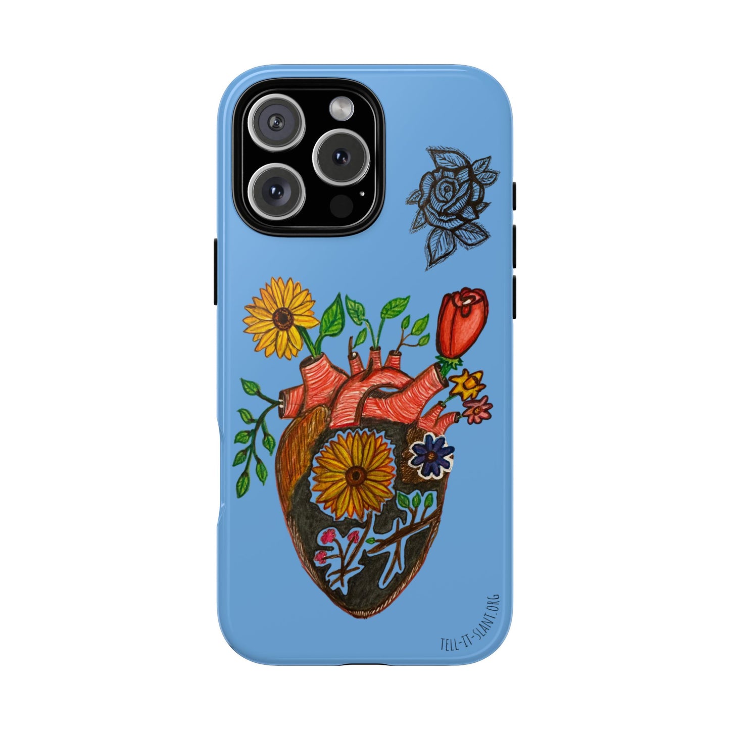 CUSTOMIZABLE Floral Heart & Rose Phone Case Design (Available for many devices)