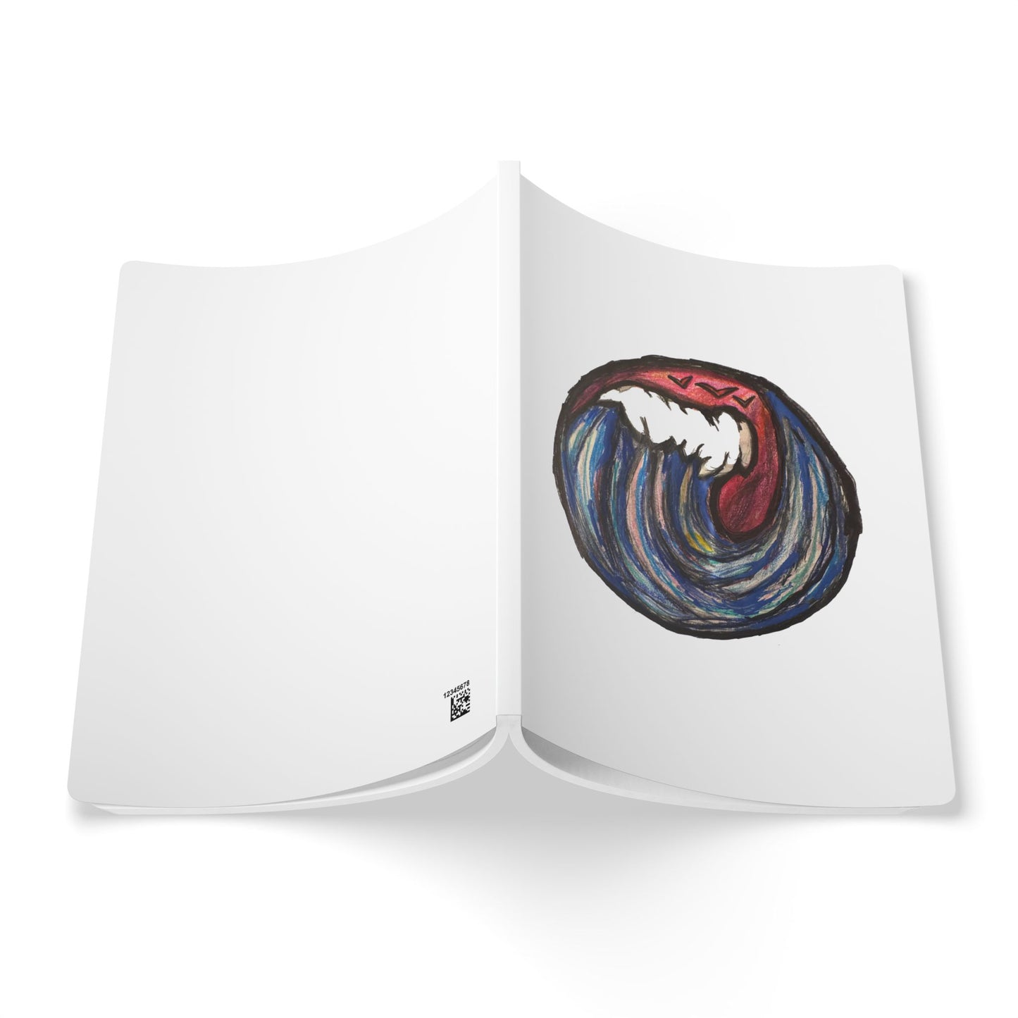 Sailor Beware Red Sky Ocean Wave Journal