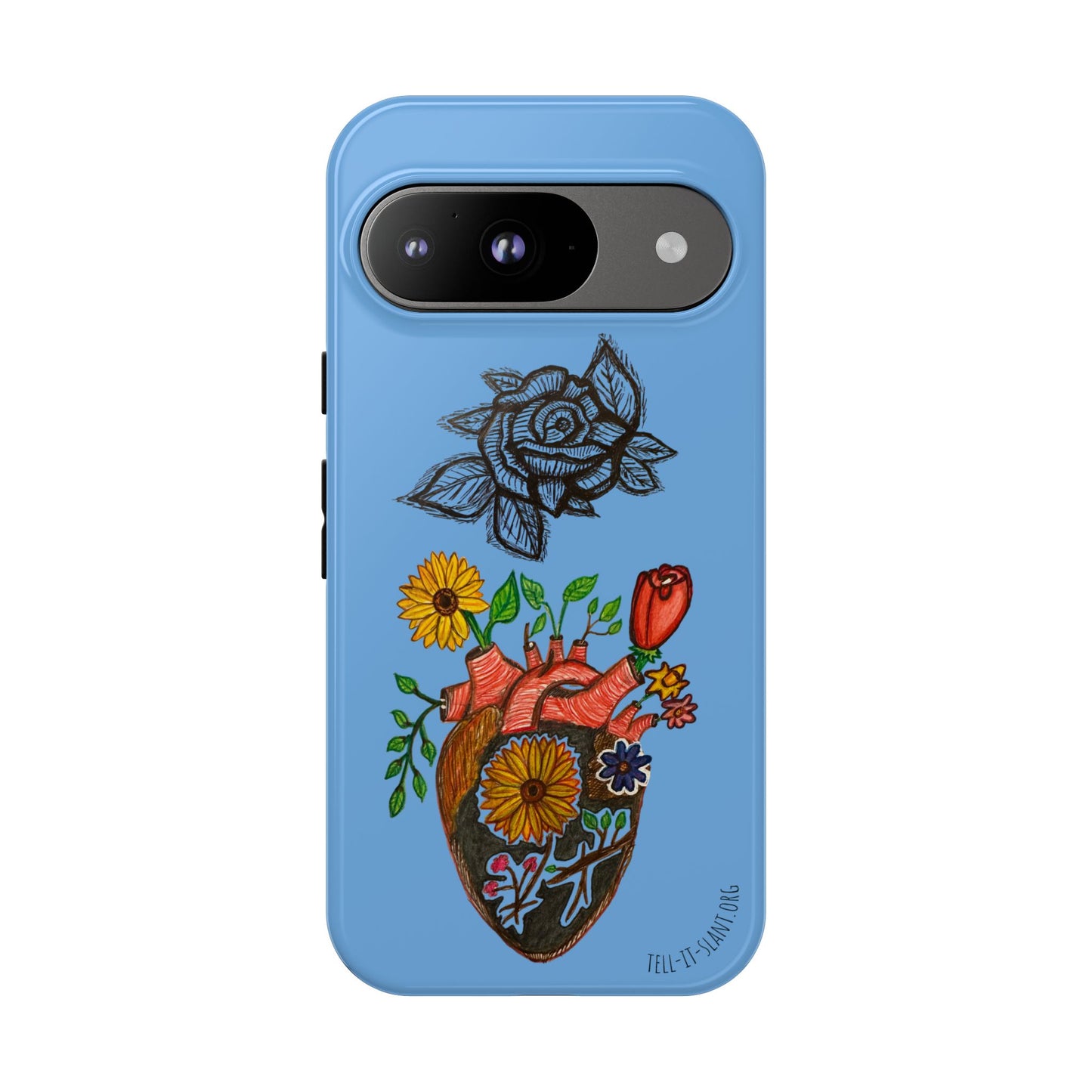 CUSTOMIZABLE Floral Heart & Rose Phone Case Design (Available for many devices)