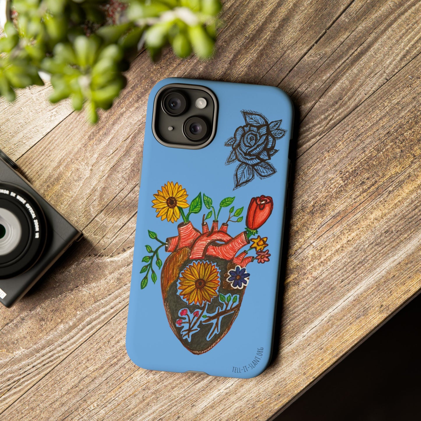 CUSTOMIZABLE Floral Heart & Rose Phone Case Design (Available for many devices)