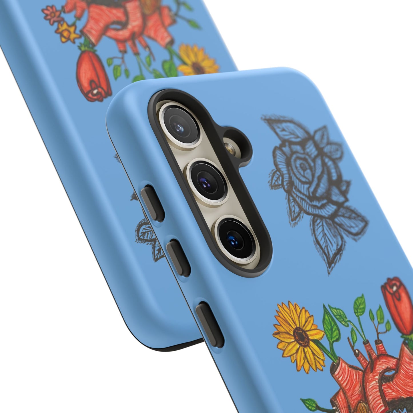 CUSTOMIZABLE Floral Heart & Rose Phone Case Design (Available for many devices)