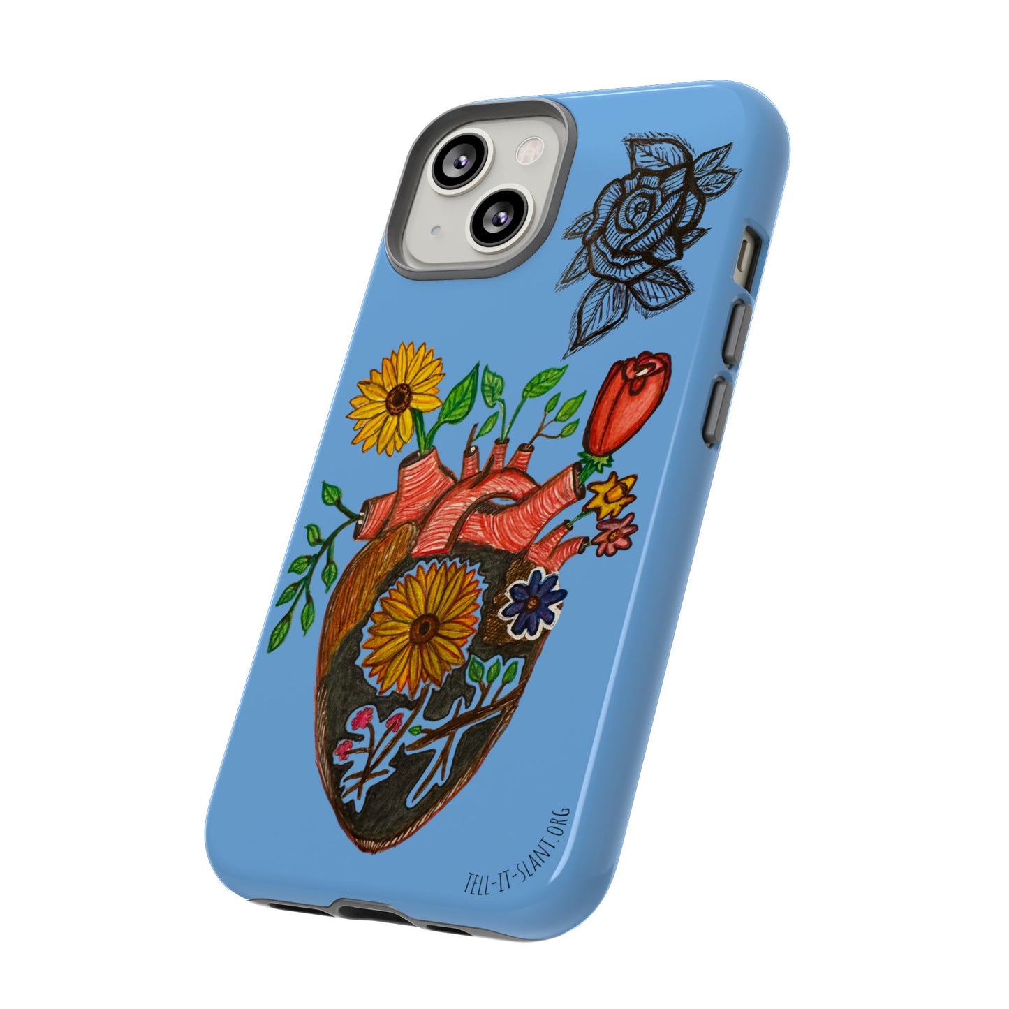 CUSTOMIZABLE Floral Heart & Rose Phone Case Design (Available for many devices)