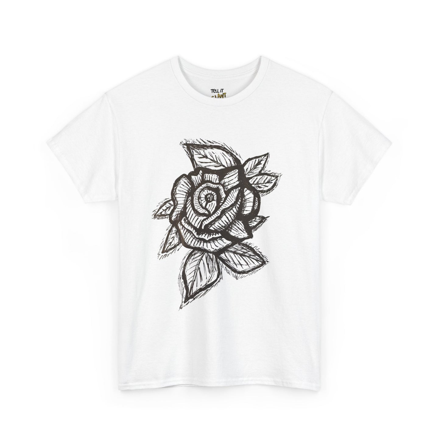 Bold Lines Rose Sketch T-Shirt