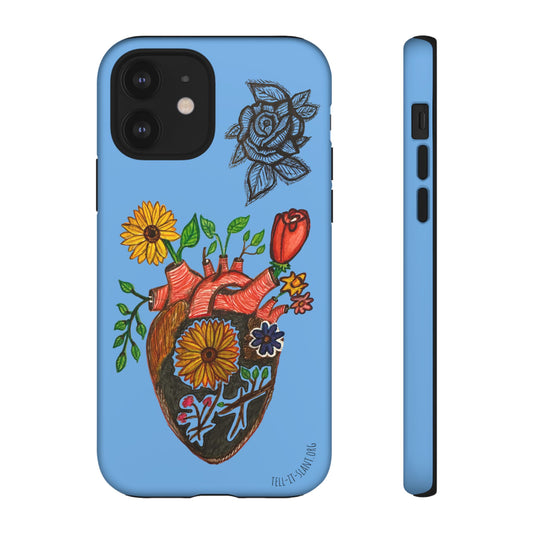 CUSTOMIZABLE Floral Heart & Rose Phone Case Design (Available for many devices)