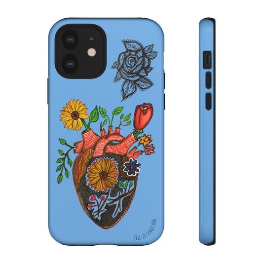 CUSTOMIZABLE Floral Heart & Rose Phone Case Design (Available for many devices)