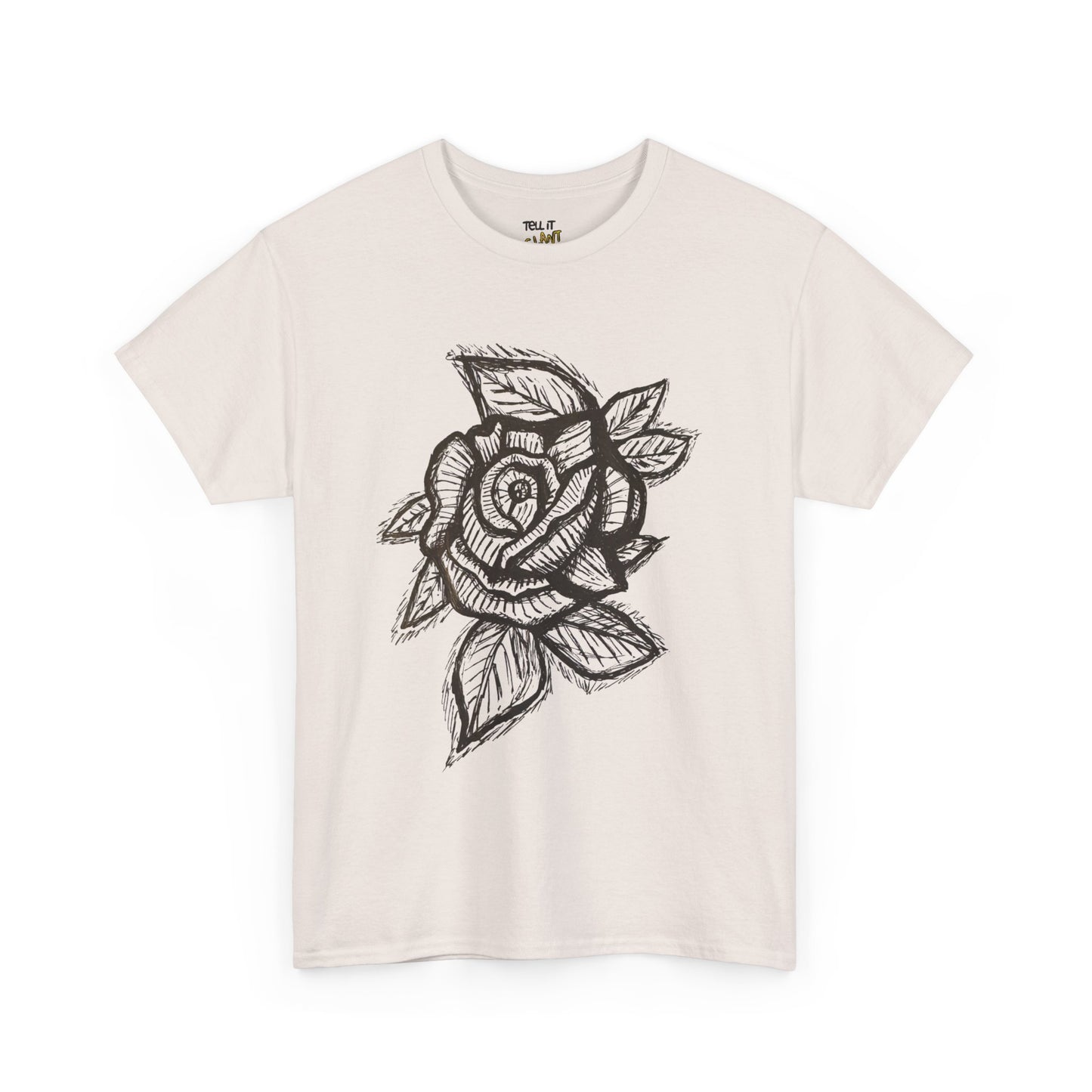Bold Lines Rose Sketch T-Shirt
