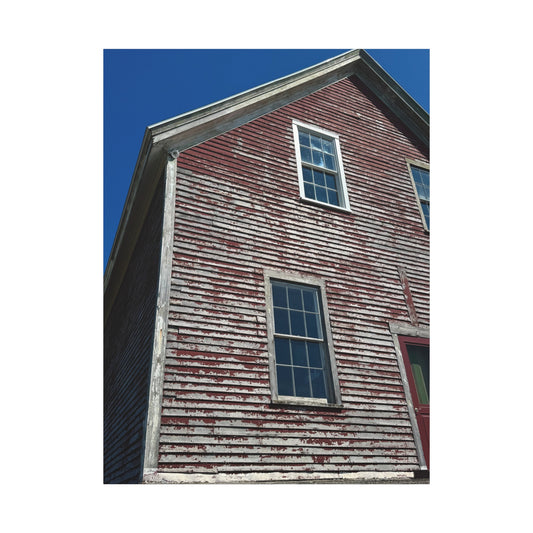 Rustic Maine Classic Red Barn Overlooking the Sea on Canvas, Orr’s Island