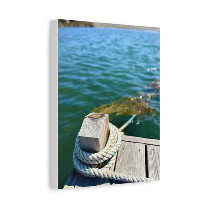 Nautical Maine Dock & Rope Canvas Print 9x12", 16x20", 36x48"