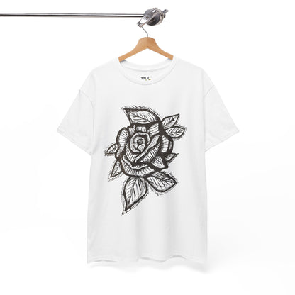 Bold Lines Rose Sketch T-Shirt
