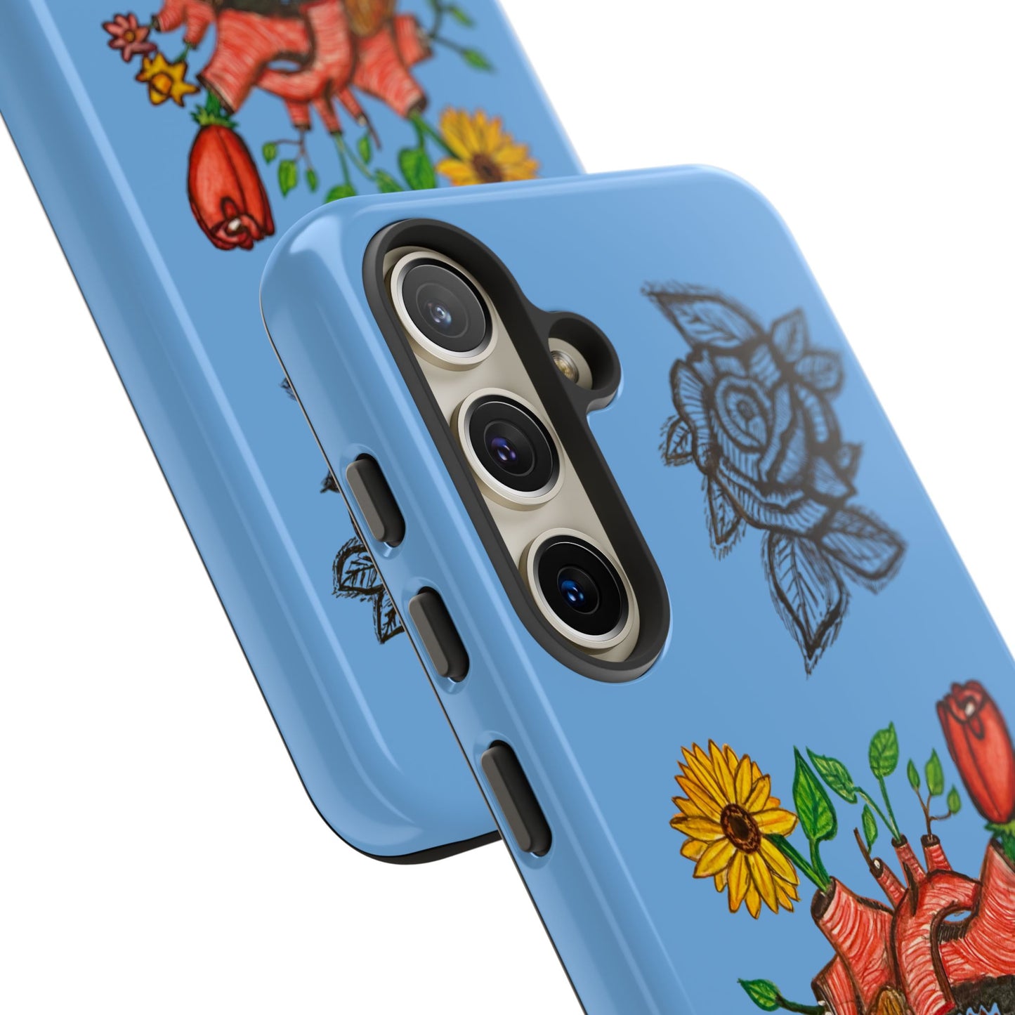 CUSTOMIZABLE Floral Heart & Rose Phone Case Design (Available for many devices)