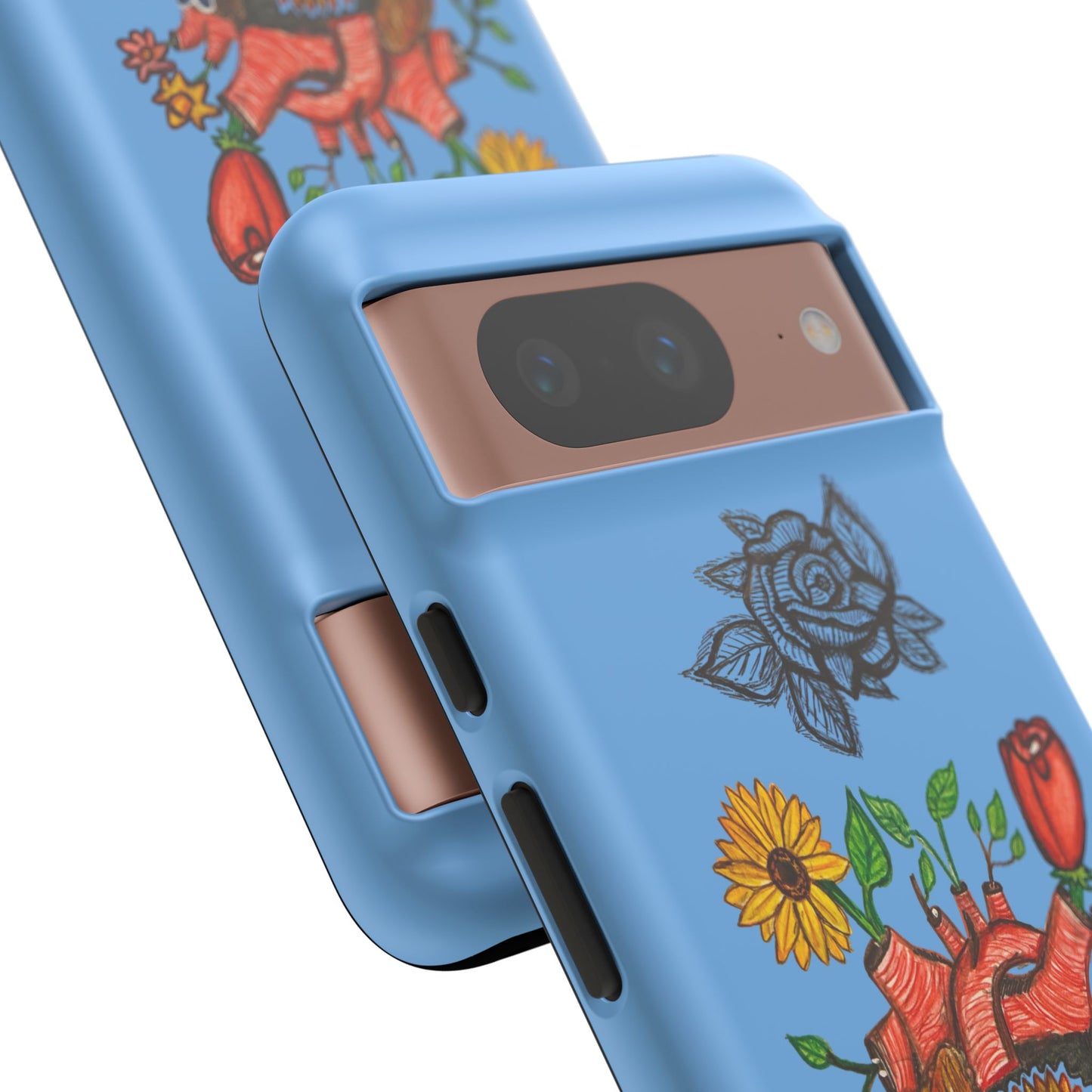 CUSTOMIZABLE Floral Heart & Rose Phone Case Design (Available for many devices)