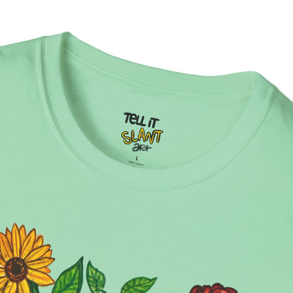 Floral Anatomical Heart T-Shirt