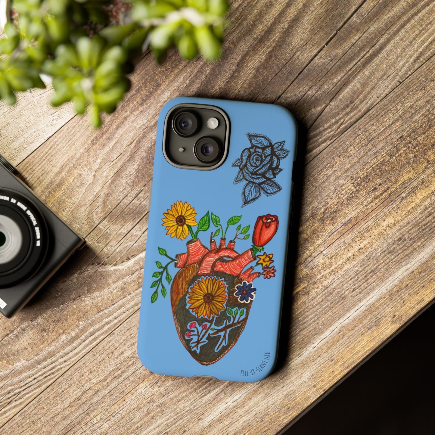 CUSTOMIZABLE Floral Heart & Rose Phone Case Design (Available for many devices)