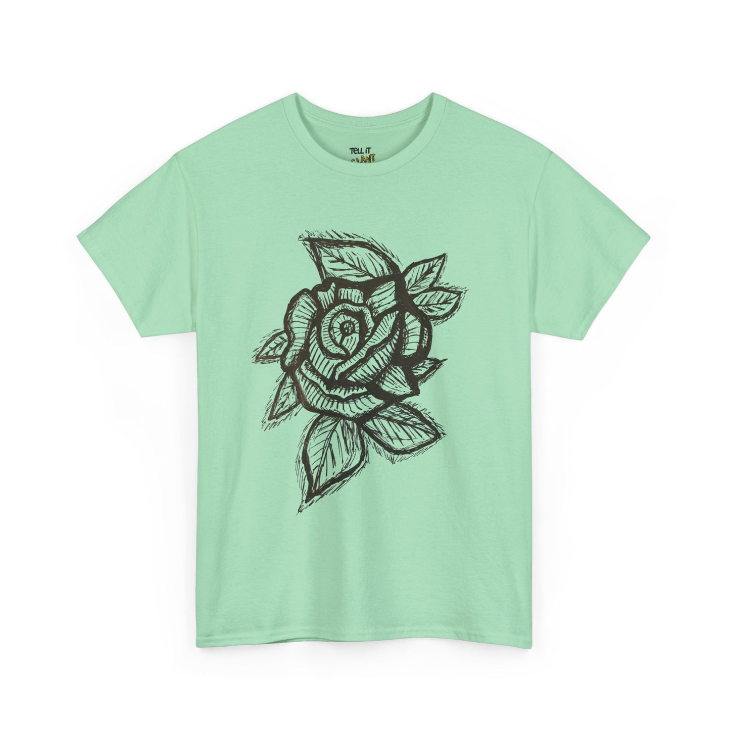 Bold Lines Rose Sketch T-Shirt