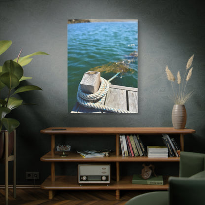 Nautical Maine Dock & Rope Canvas Print 9x12", 16x20", 36x48"