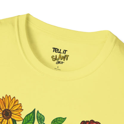 Floral Anatomical Heart T-Shirt