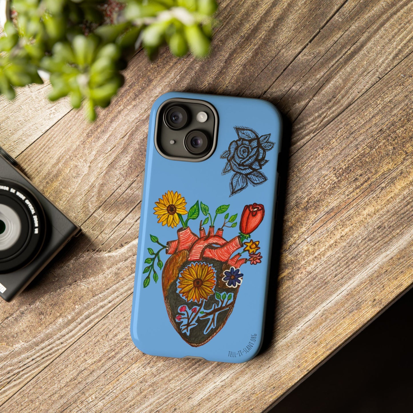 CUSTOMIZABLE Floral Heart & Rose Phone Case Design (Available for many devices)