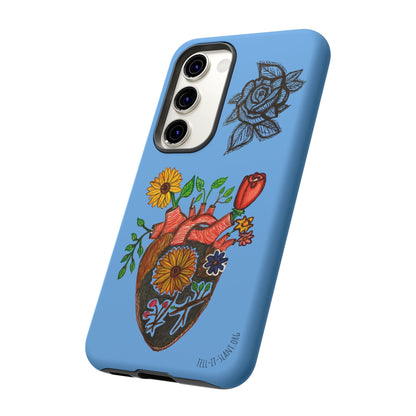 CUSTOMIZABLE Floral Heart & Rose Phone Case Design (Available for many devices)