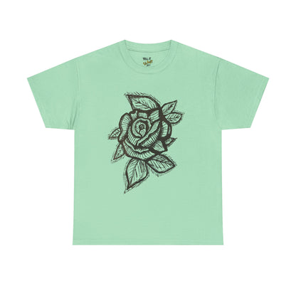 Bold Lines Rose Sketch T-Shirt