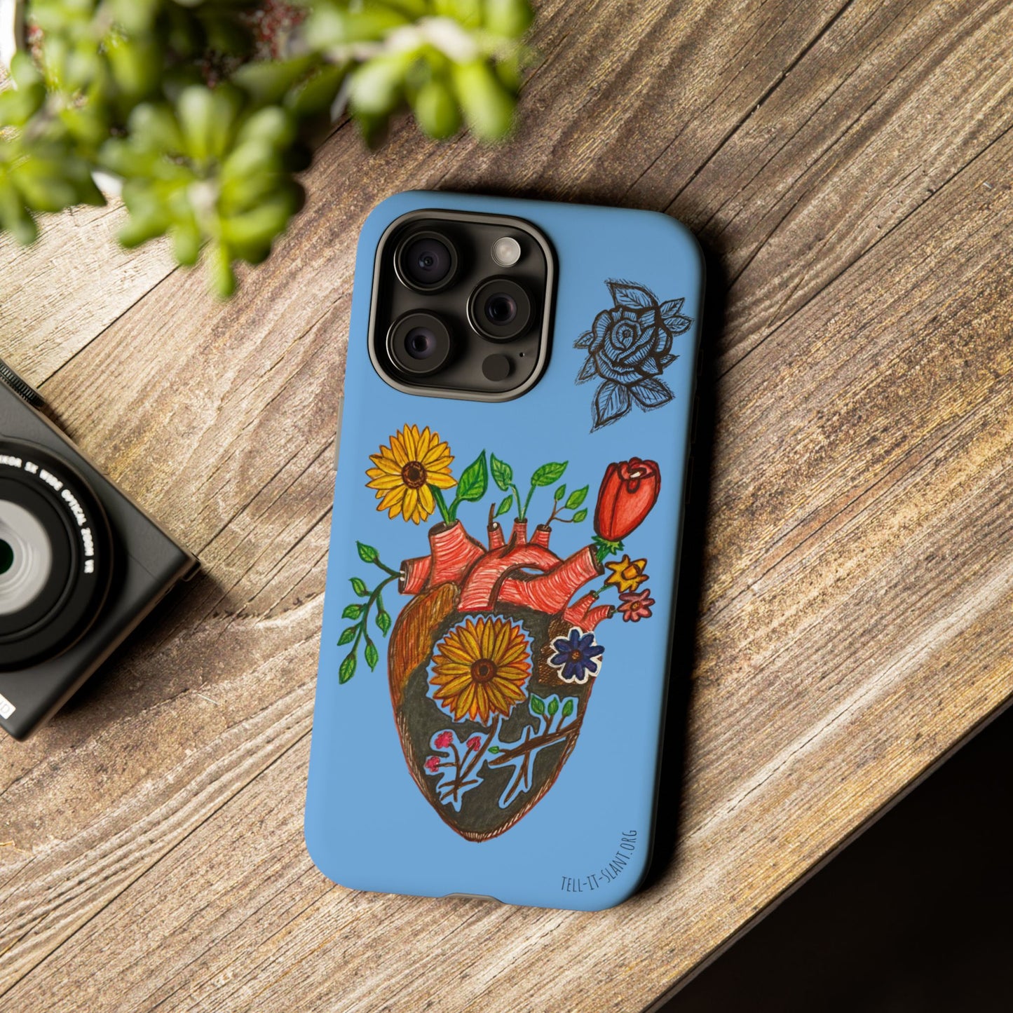 CUSTOMIZABLE Floral Heart & Rose Phone Case Design (Available for many devices)