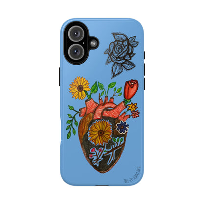 CUSTOMIZABLE Floral Heart & Rose Phone Case Design (Available for many devices)
