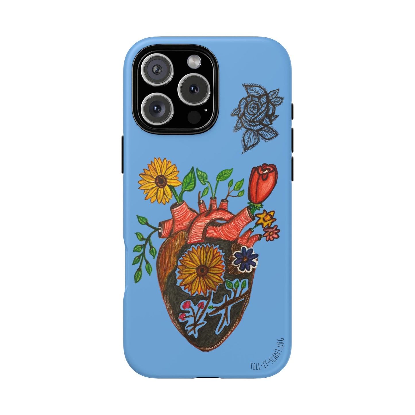 CUSTOMIZABLE Floral Heart & Rose Phone Case Design (Available for many devices)