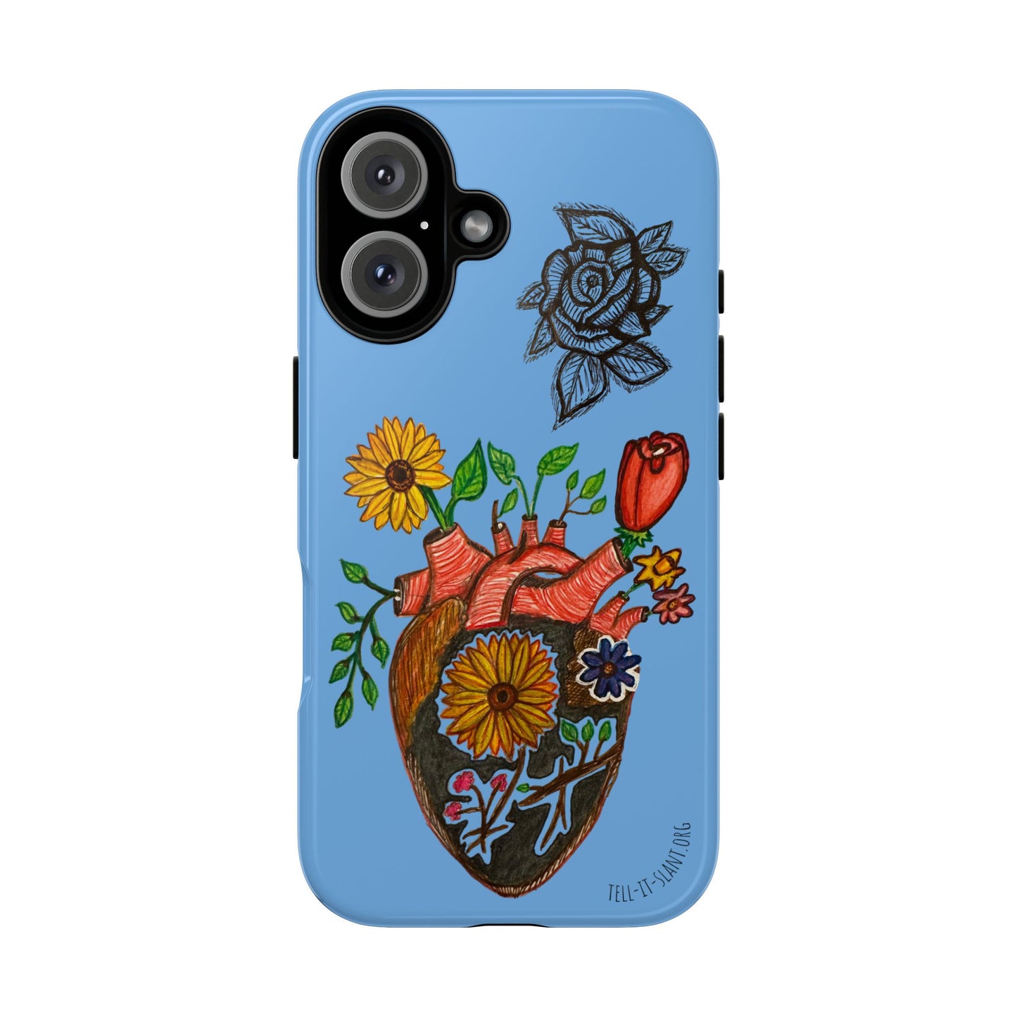 CUSTOMIZABLE Floral Heart & Rose Phone Case Design (Available for many devices)