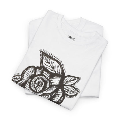 Bold Lines Rose Sketch T-Shirt