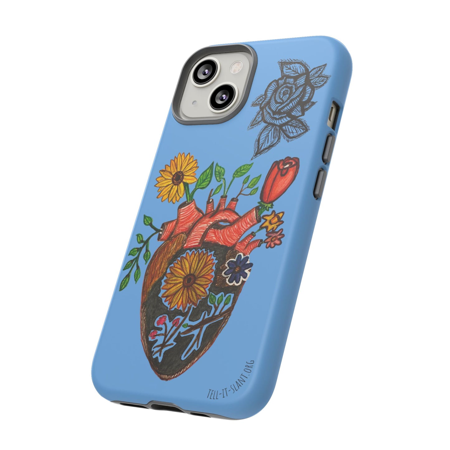 CUSTOMIZABLE Floral Heart & Rose Phone Case Design (Available for many devices)