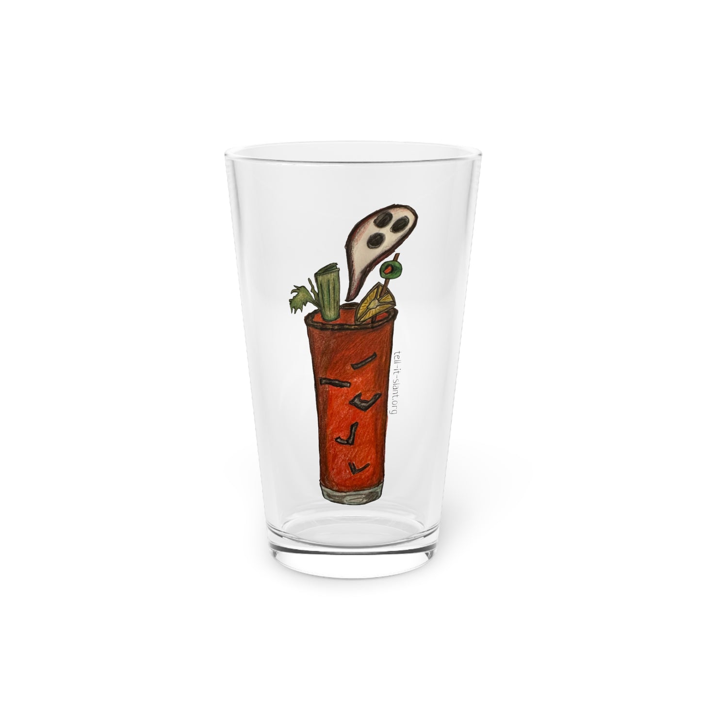 The Spirited Spirit! Haunted Bloody Mary, Spooky Halloween Pint Glass
