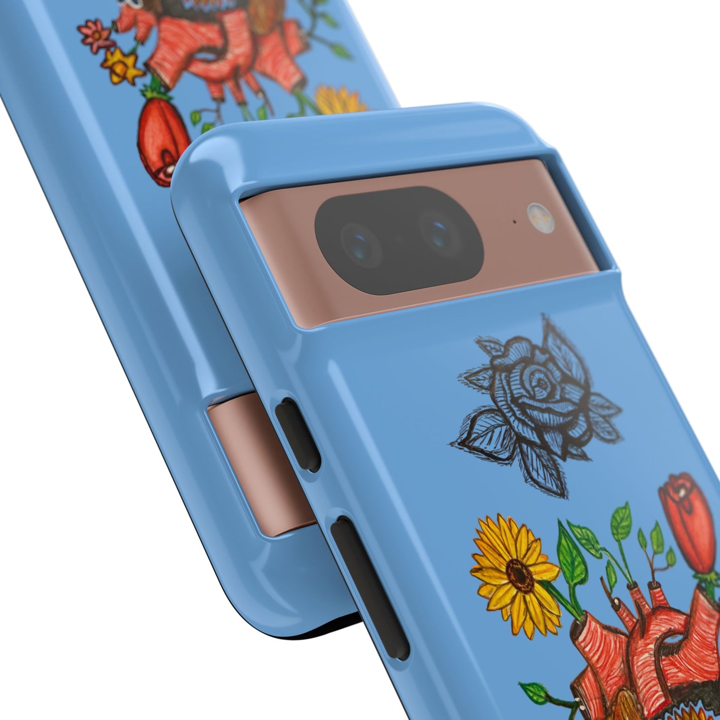 CUSTOMIZABLE Floral Heart & Rose Phone Case Design (Available for many devices)