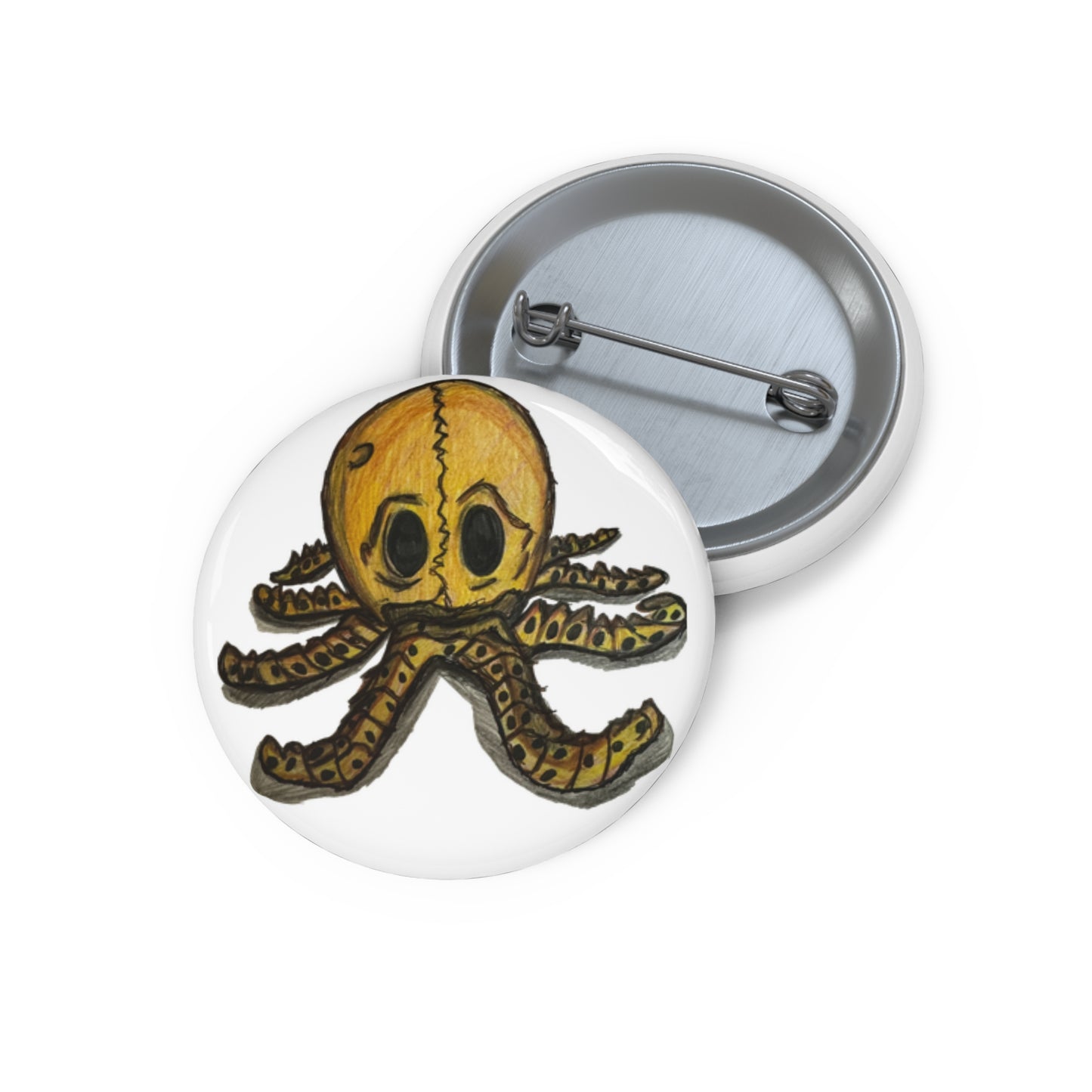 Pin's mignon et effrayant en forme de pieuvre squelette