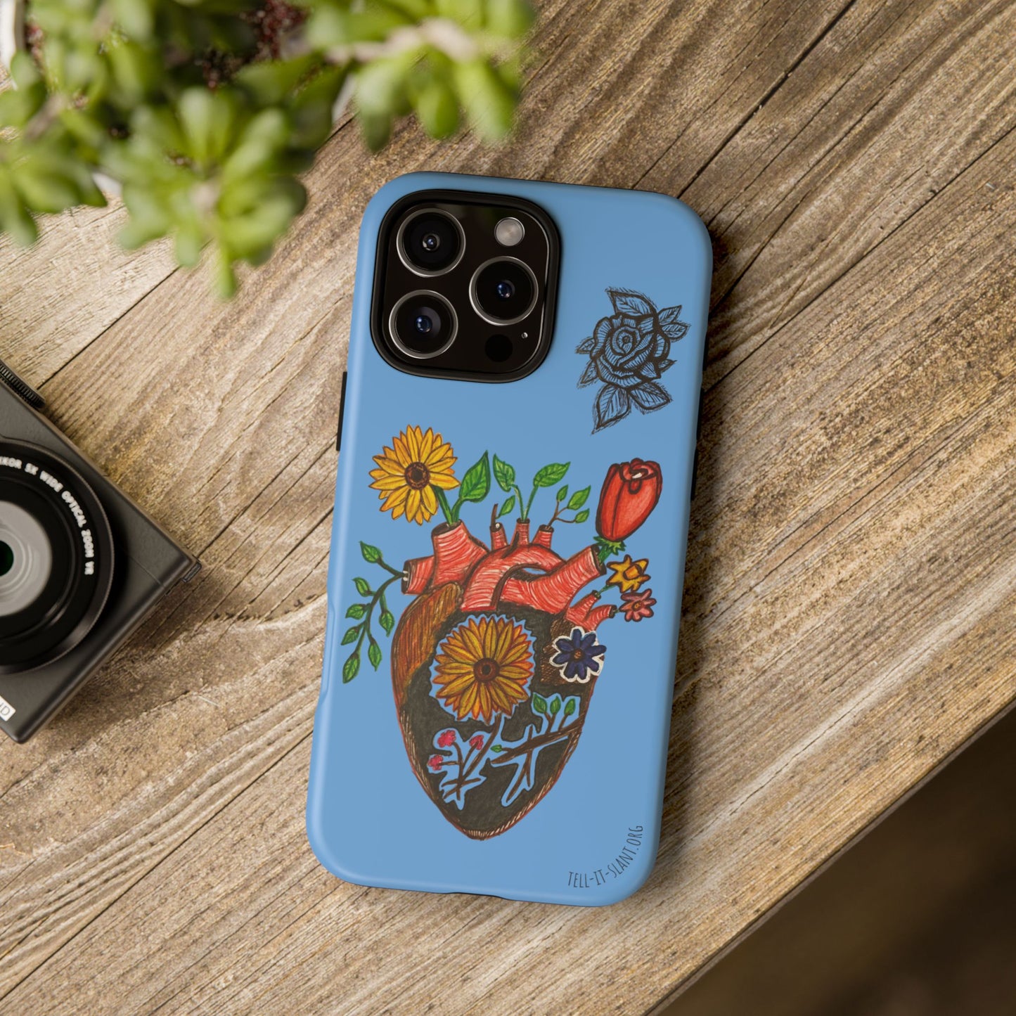 CUSTOMIZABLE Floral Heart & Rose Phone Case Design (Available for many devices)