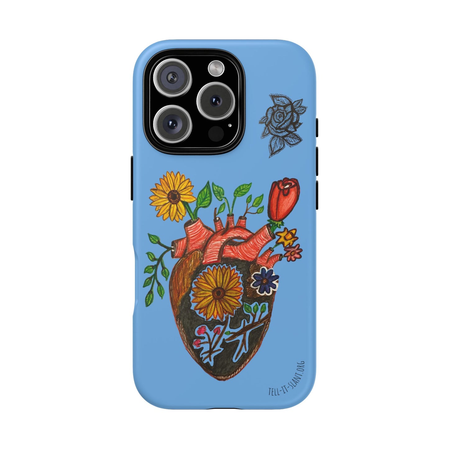 CUSTOMIZABLE Floral Heart & Rose Phone Case Design (Available for many devices)
