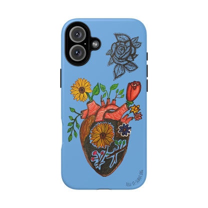 CUSTOMIZABLE Floral Heart & Rose Phone Case Design (Available for many devices)